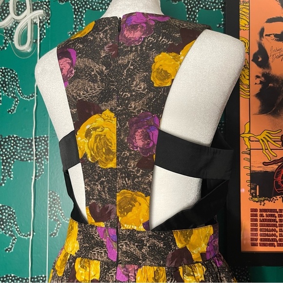 Anthropologie Twinkle By Wenlan Cotton and Silk Blend Floral Dress Size 6 - Picture 6 of 10